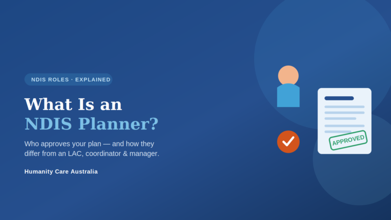 What is an NDIS planner - an NDIA planner approving an NDIS plan document with an approved stamp