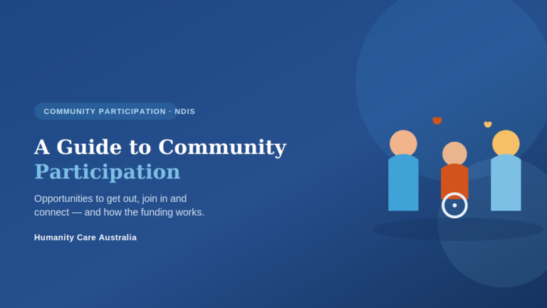 A guide to community participation opportunities - a diverse group of people connecting and taking part in community activities