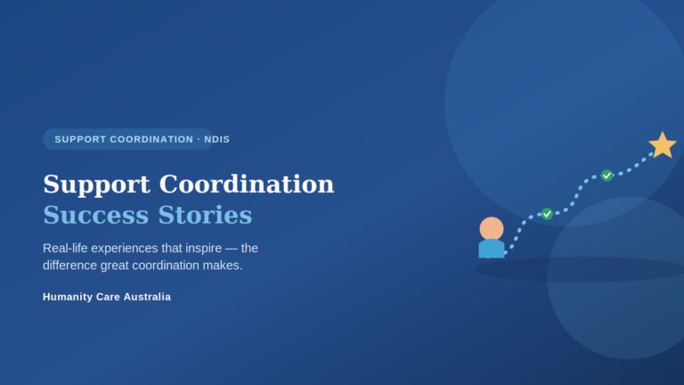 Support coordination success stories - a journey from start, past milestones, to a goal star