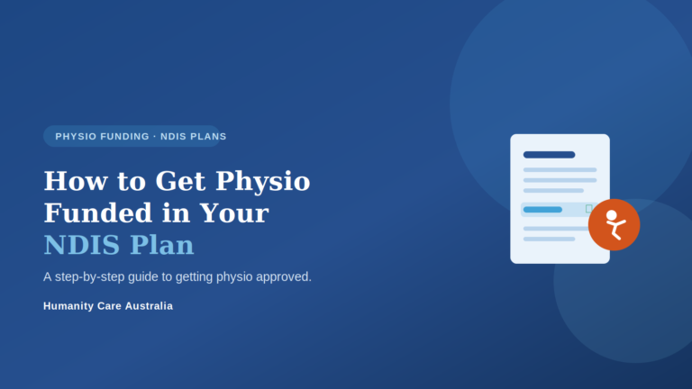 How to get physiotherapy funded in your NDIS plan - an NDIS plan document with physio funding approved