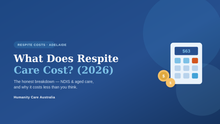 Respite care costs in Adelaide 2026 — a calculator and coins representing NDIS and aged care respite funding